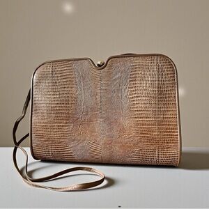 Anne Klein Vintage Calderon Brown and Brass Crossbody
